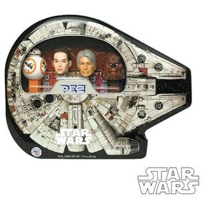 PEZ Millennium Falcon Collectible Gift Tin (BB-8, Rey, Han Solo & Chewbacca)
